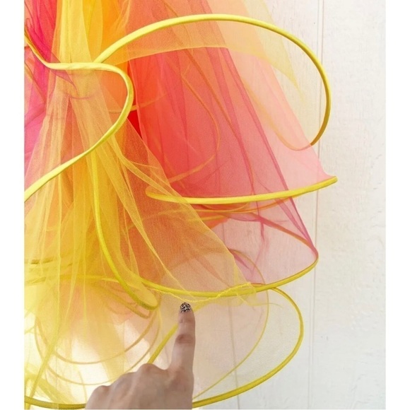 Panoply Sz 8 Long Strapless Formal Ruched Tulle Trumpet Gown Dress - Picture 8 of 16